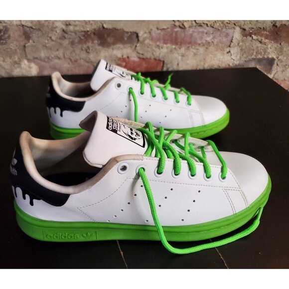 adidas Shoes - Adidas Boys Originals Sneakers Stan Smith White Paint Drip Youth 7 Womens 8.5